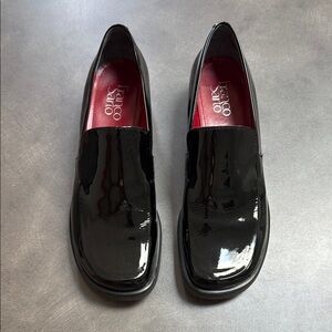 Franco Sarto Black Patent Leather Loafers
